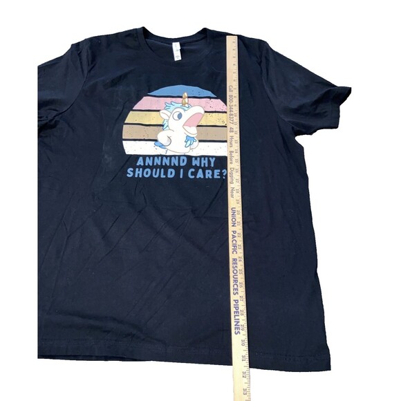 Annnnd Why Should I Care? Funny Sarcastic Unicorn UNISEX 2XL T-Shirt - Picture 8 of 9